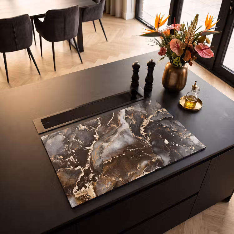 Inductie beschermer - Aardse Marmeren Luxe — 3