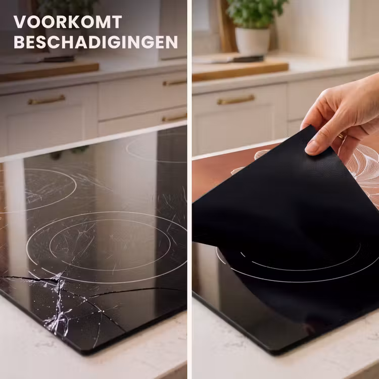 Inductie beschermer - Bloem - Minimalistisch - Wit — 2