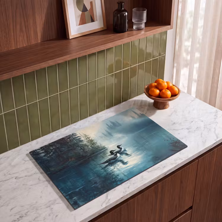 Inductie beschermer - Bos - Water - Eenden - Mistig — 4