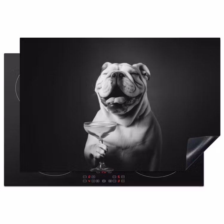 Inductie beschermer - Buldog - Hond - Glas — 1