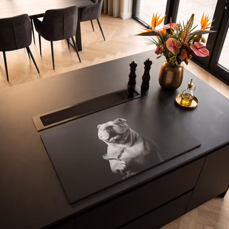 Inductie beschermer - Buldog - Hond - Glas — 3