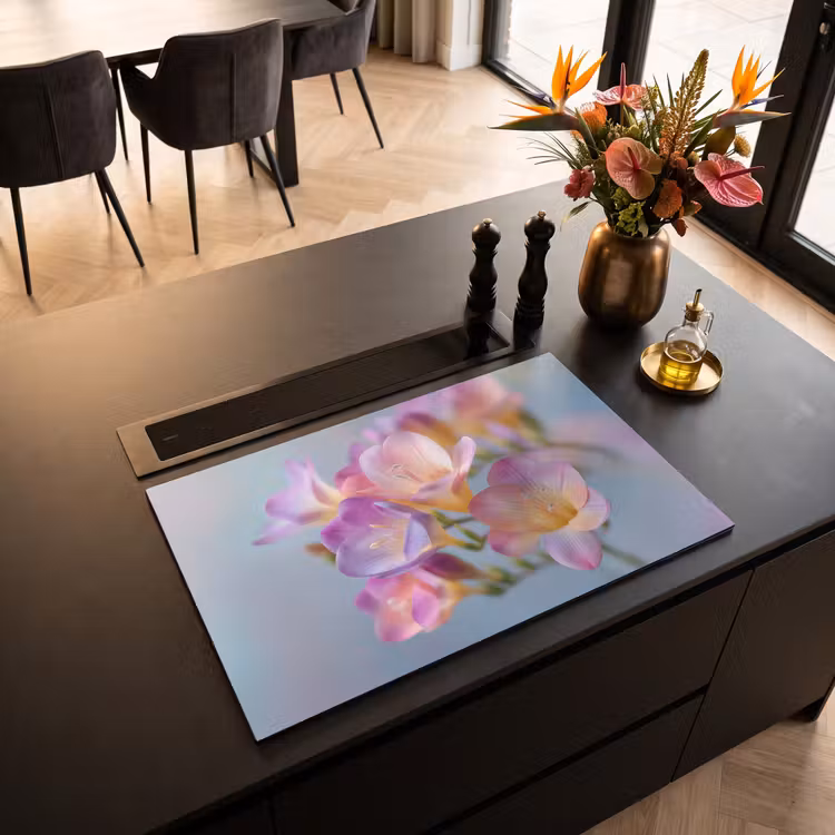 Inductie beschermer - Bloemen - Paars - Overloop - Meeldraden — 3