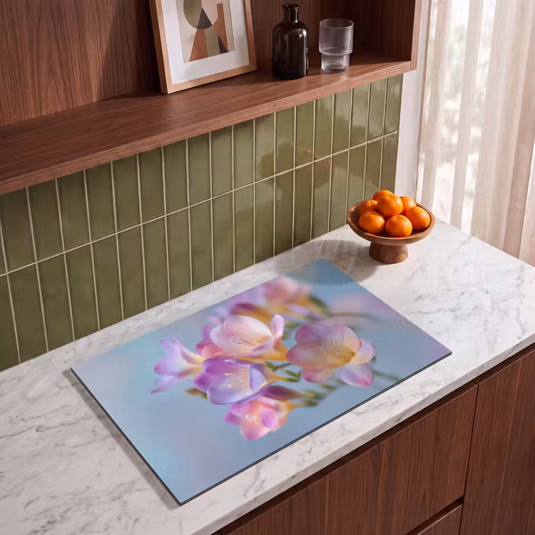 Inductie beschermer - Bloemen - Paars - Overloop - Meeldraden — 4