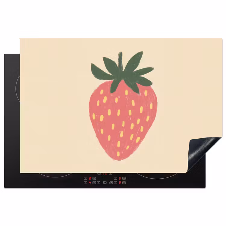 Inductie beschermer - Aardbei - Minimalistisch - Rood - Fruit — 1