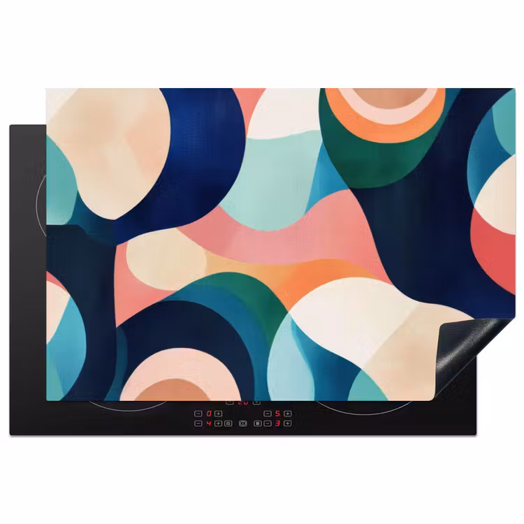 Inductie beschermer - Abstract - Blauw - Roze — 1