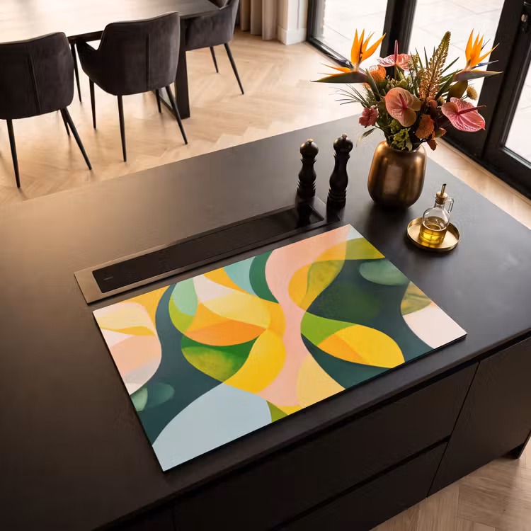 Inductie beschermer - Abstract - Geel - Roze - Groen — 3