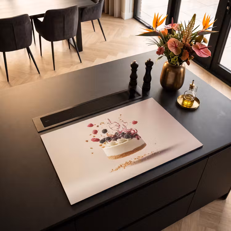 Inductie beschermer - Cheesecake - Eten - Roze - Taart — 3