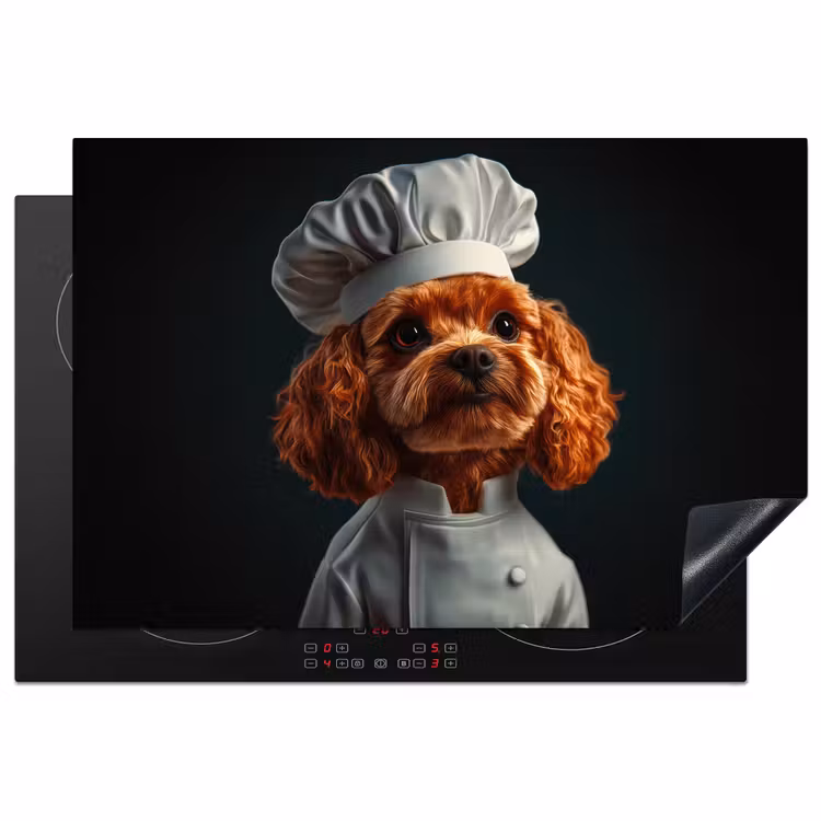 Inductie beschermer - Bruin - Kok - Hondje — 1