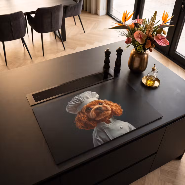 Inductie beschermer - Bruin - Kok - Hondje — 3