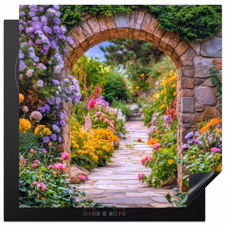 Inductie beschermer - Doorkijk - Bloemen - Pad - Natuur — 1