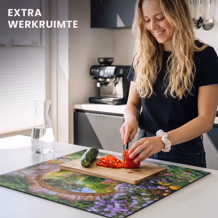 Inductie beschermer - Doorkijk - Bloemen - Pad - Natuur — 2