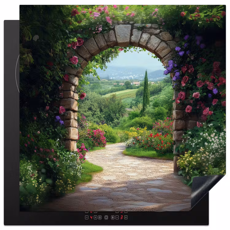 Inductie beschermer - Doorkijk - Landschap - Bloemen - Pad - Uitzicht — 3