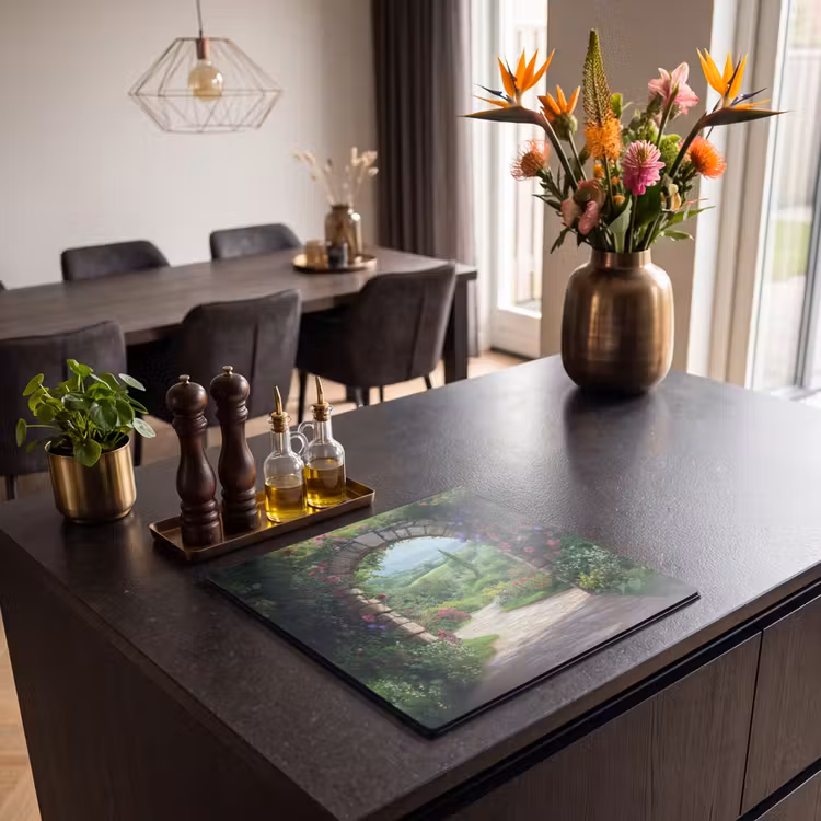 Inductie beschermer - Doorkijk - Landschap - Bloemen - Pad - Uitzicht — 5