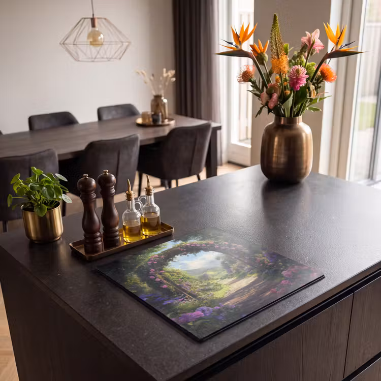 Inductie beschermer - Doorkijk - Rozenboog - Uitzicht - Landschap - Bloemen — 5