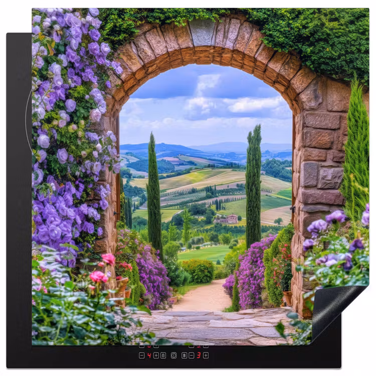 Inductie beschermer - Doorkijk - Toscane - Landschap - Poort — 2