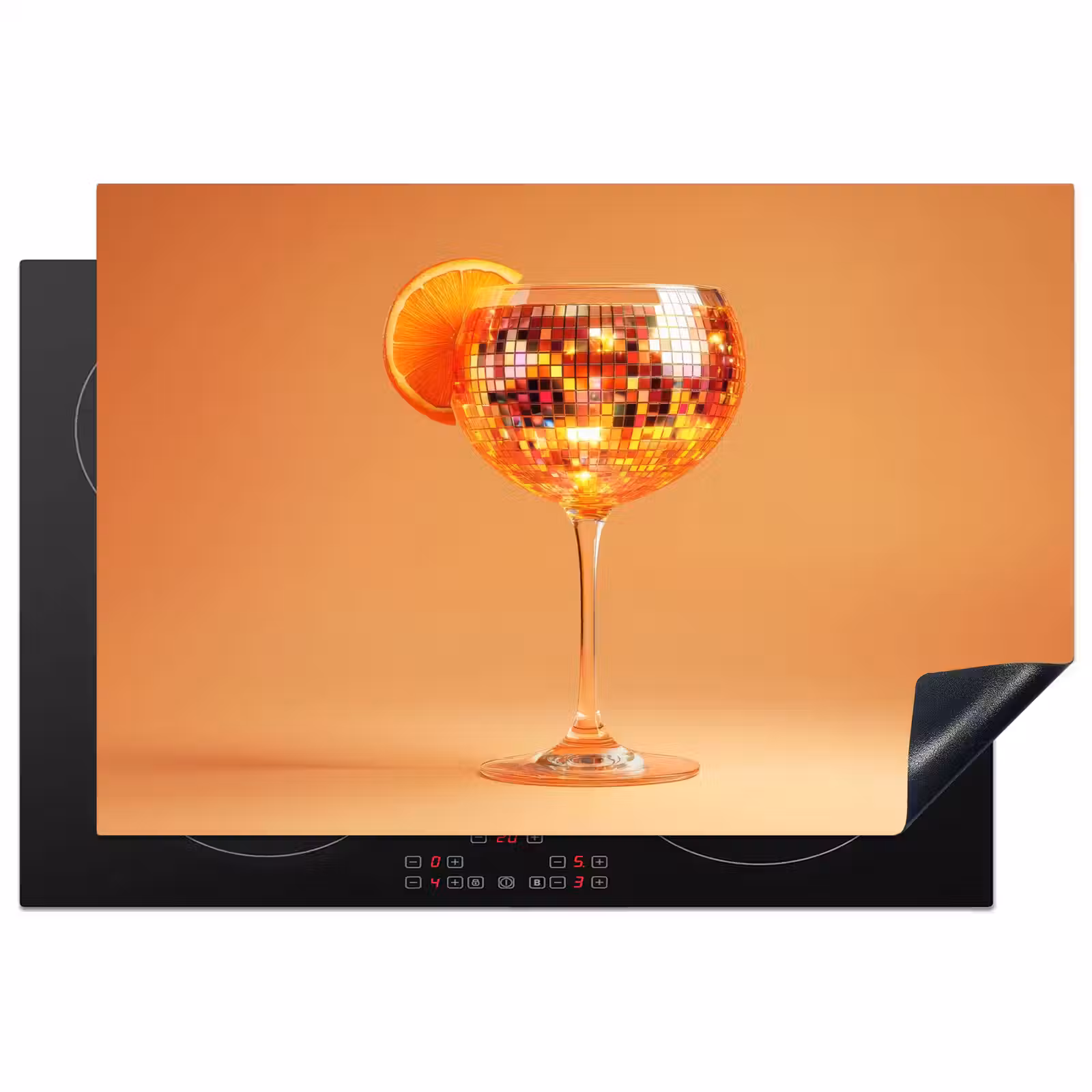 Inductie beschermer - Drank - Oranje - Glitter - Disco — 1