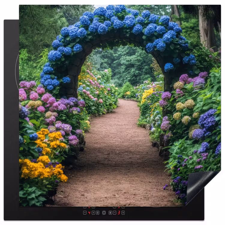 Inductie beschermer - Doorkijk - Bloemen - Hortensia - Pad — 3