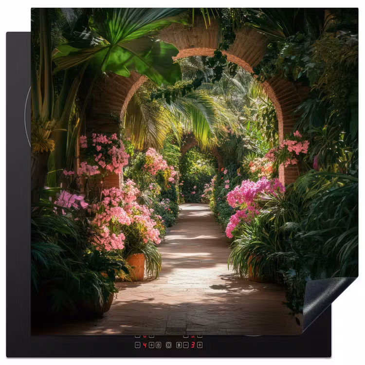 Inductie beschermer - Doorkijk - Tropisch - Bloemen - Natuur — 3