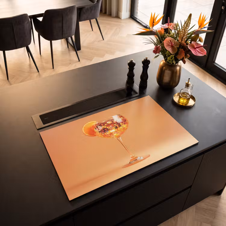 Inductie beschermer - Drank - Oranje - Glitter - Disco — 3
