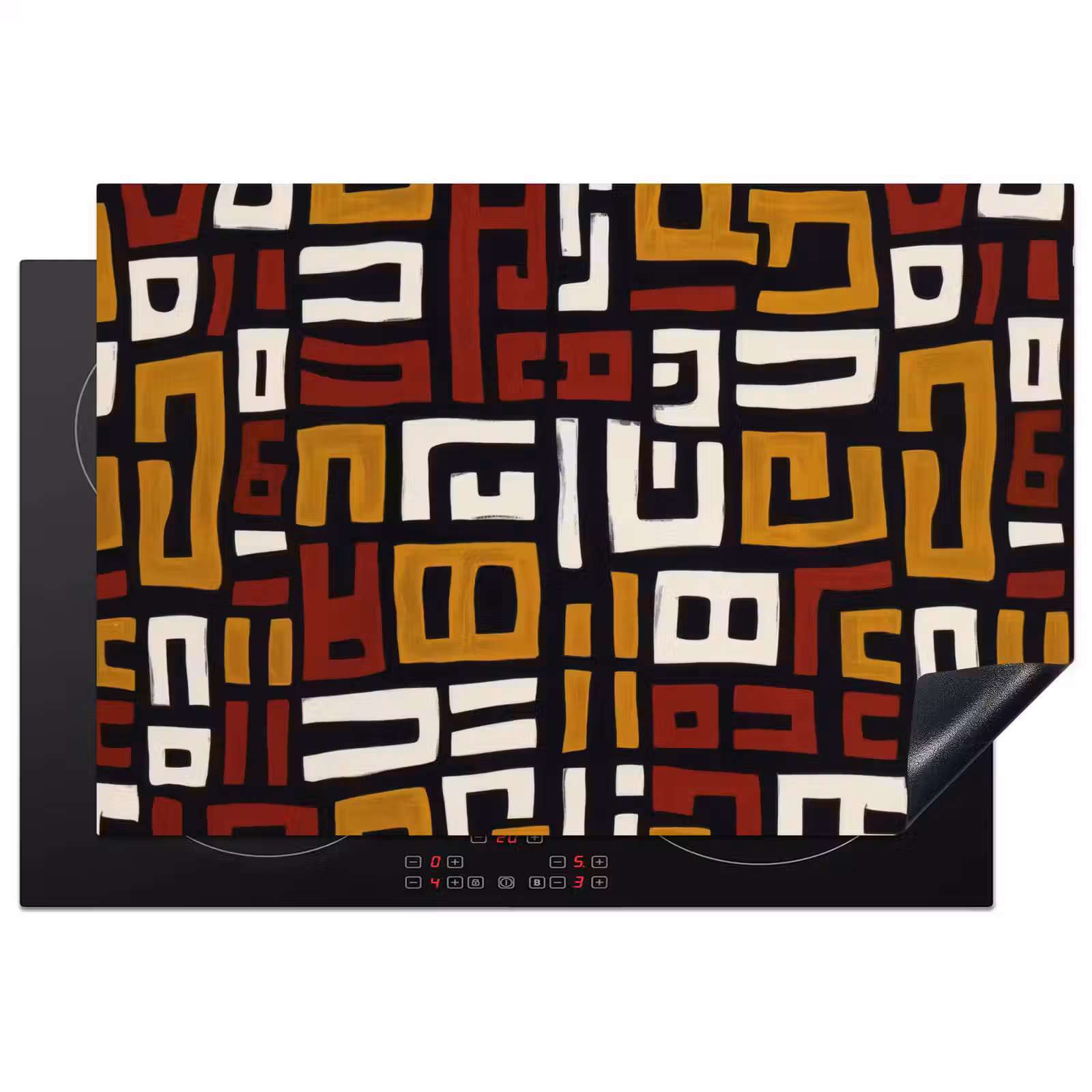 Inductie beschermer - Abstract - Patroon - Rood — 1