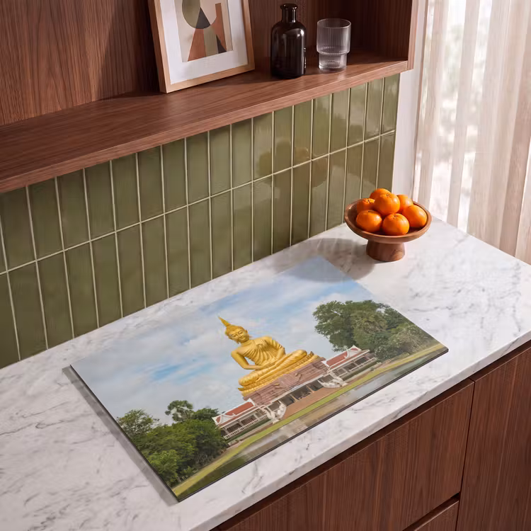 Inductie beschermer - Boeddha - Buddha beeld - Goud - Religie — 3