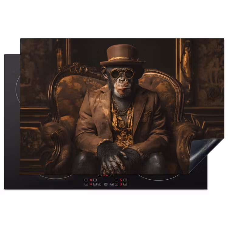 Inductie beschermer - Chimpansee - Stoel - Pak - Bruin — 1