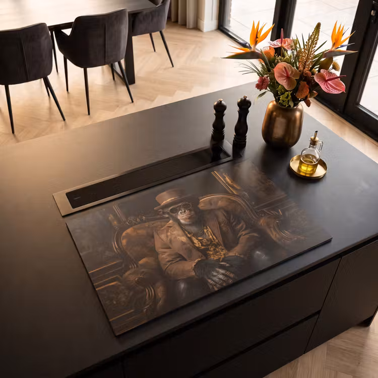 Inductie beschermer - Chimpansee - Stoel - Pak - Bruin — 3