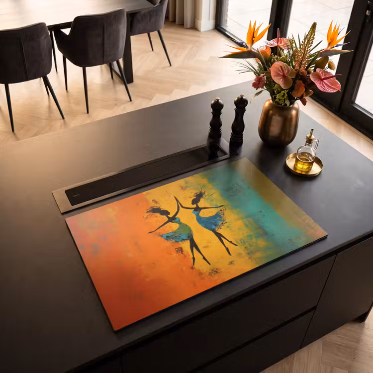 Inductie beschermer - Dansen - Vrouwen - Verfstructuur — 3
