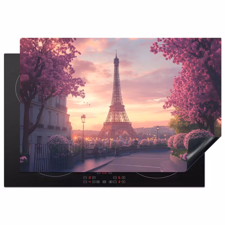 Inductie beschermer - Eiffeltoren - Parijs - Roze — 2