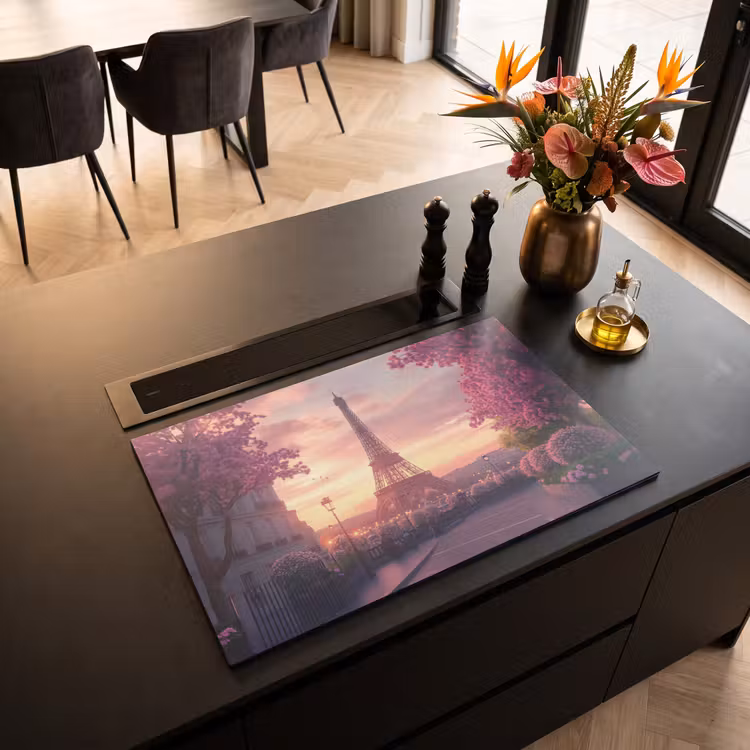 Inductie beschermer - Eiffeltoren - Parijs - Roze — 3