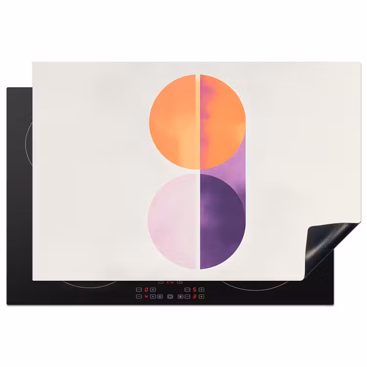 Inductie beschermer - Cirkels - Abstract - Paars — 1