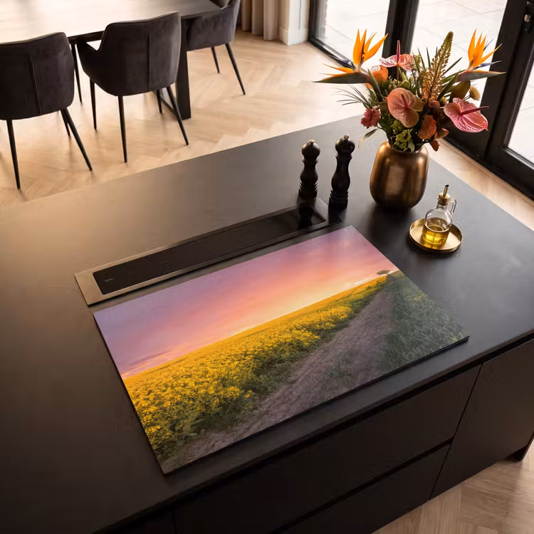 Inductie beschermer - Avondgloed boven Koolzaadveld — 3