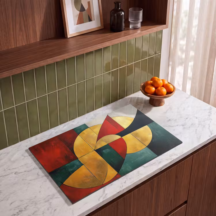 Inductie beschermer - Abstract - Kerst - Goud - Rood - Groen — 4