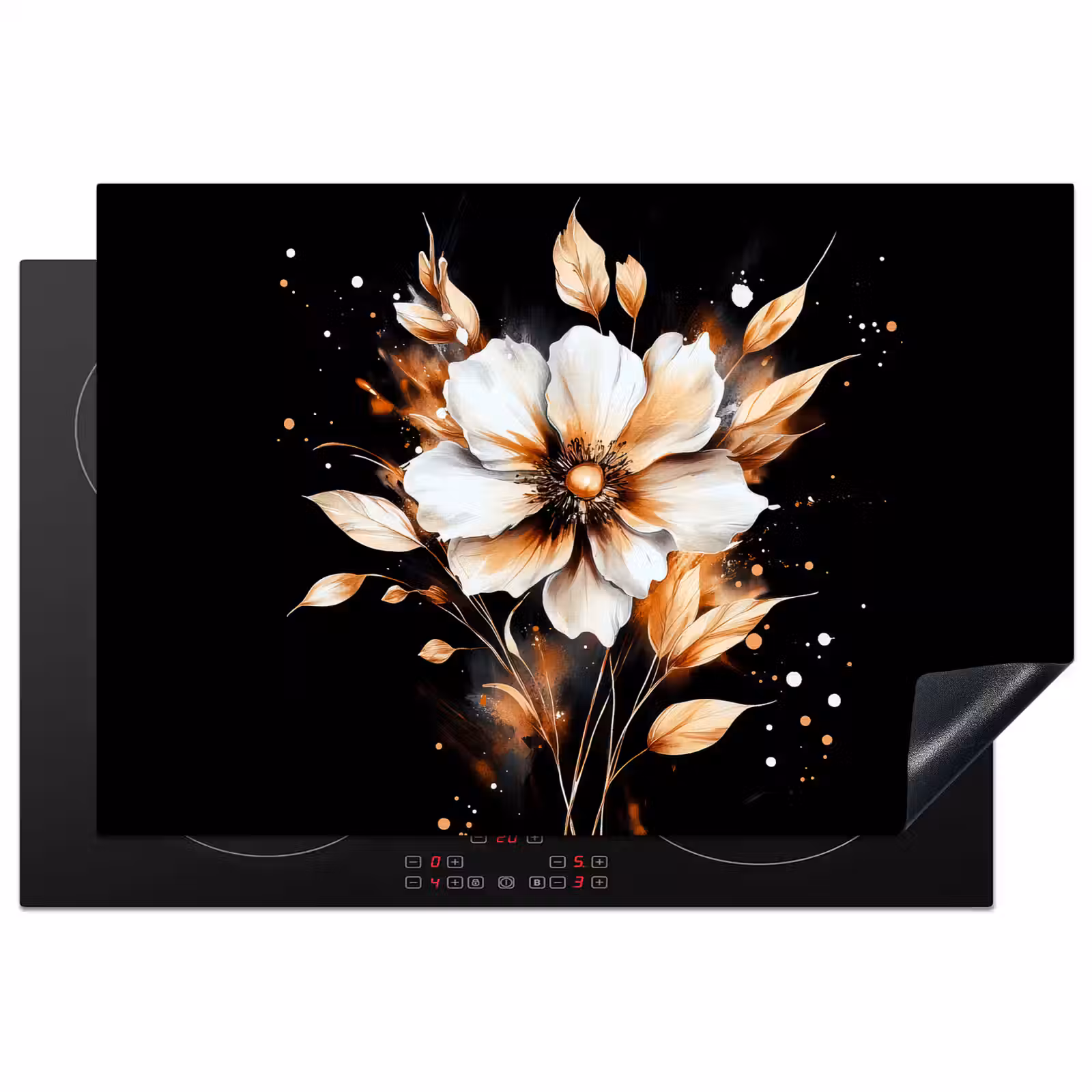 Inductie beschermer - Bloem - Verf - Goud - Graffiti - Modern — 1