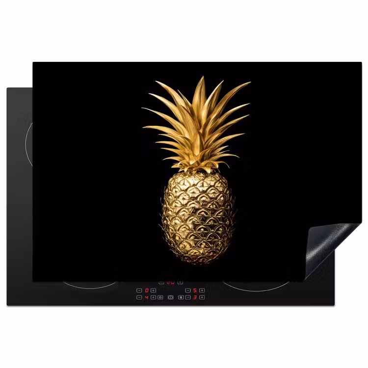 Inductie beschermer - Ananas - Zwart - Goud - Luxe — 1