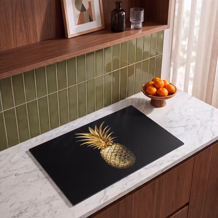 Inductie beschermer - Ananas - Zwart - Goud - Luxe — 4