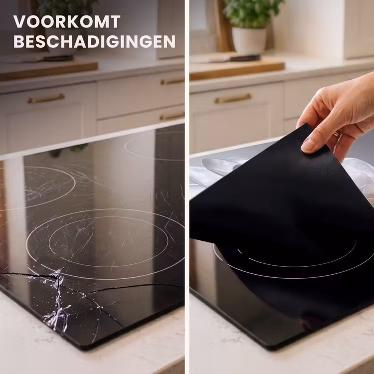 Inductie beschermer - Bloem - Wit - Neutraal — 2
