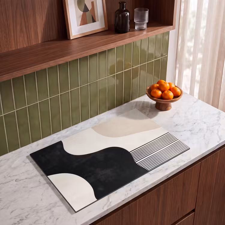 Inductie beschermer - Abstract - Japandi - Beige - Modern — 4
