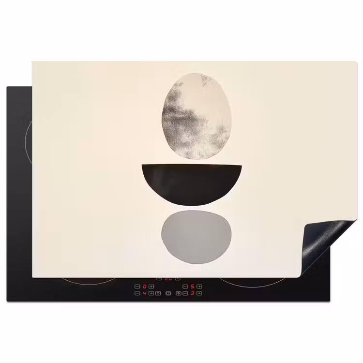 Inductie beschermer - Beige - Japandi - Wabi sabi — 1
