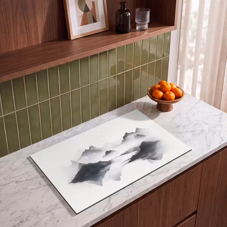 Inductie beschermer - Bergen - Mistig - Water - Wit — 4