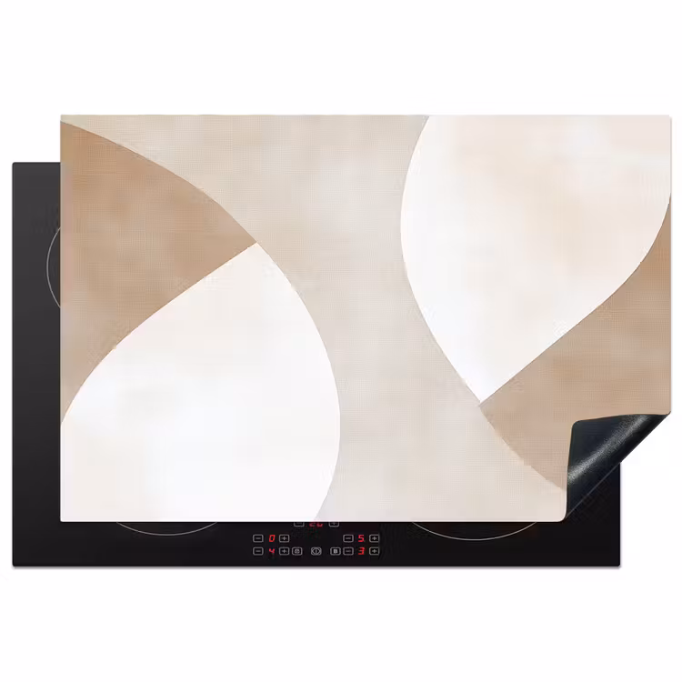 Inductie beschermer - Bruin - Japandi - Abstract — 2