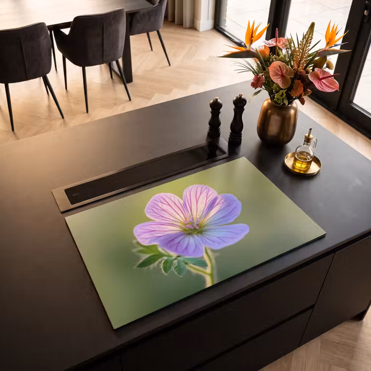 Inductie beschermer - Bloem - Close up - Paars — 3