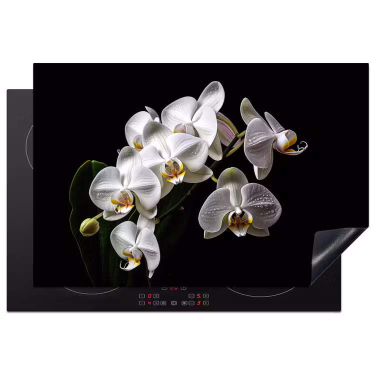 Inductie beschermer - Dauwdruppels op Witte Orchideeën — 2
