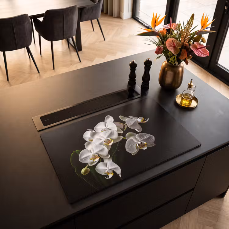 Inductie beschermer - Dauwdruppels op Witte Orchideeën — 3