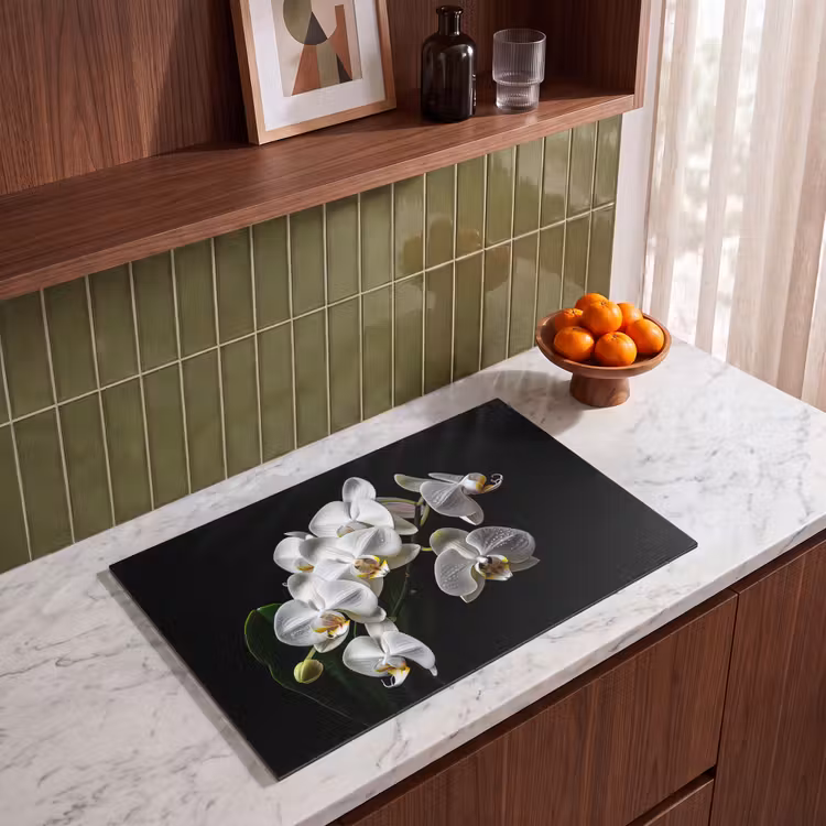 Inductie beschermer - Dauwdruppels op Witte Orchideeën — 4