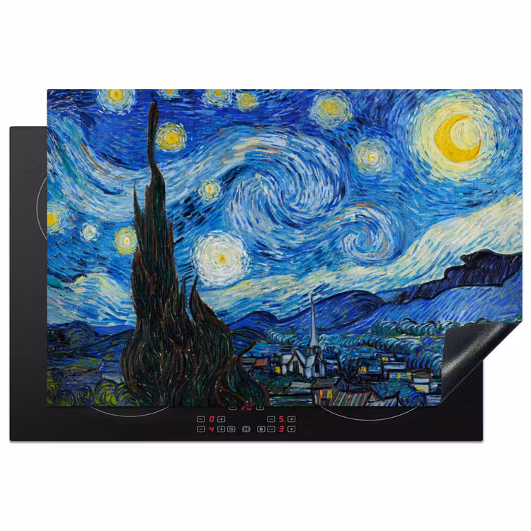 Inductie beschermer - De sterrennacht - Vincent van Gogh — 2