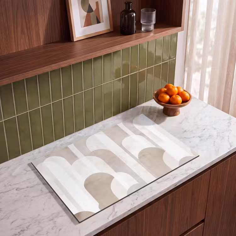 Inductie beschermer - Abstracte bogen - Modern - Beige — 4