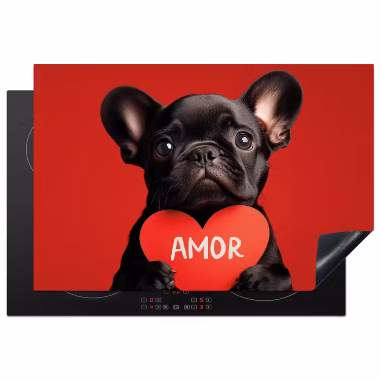 Inductie beschermer - Amor - Hond - Hartje - Rood — 1