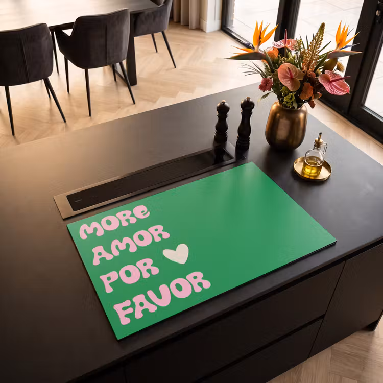 Inductie beschermer - Amor - Valentijn - Groen - Tekst — 3