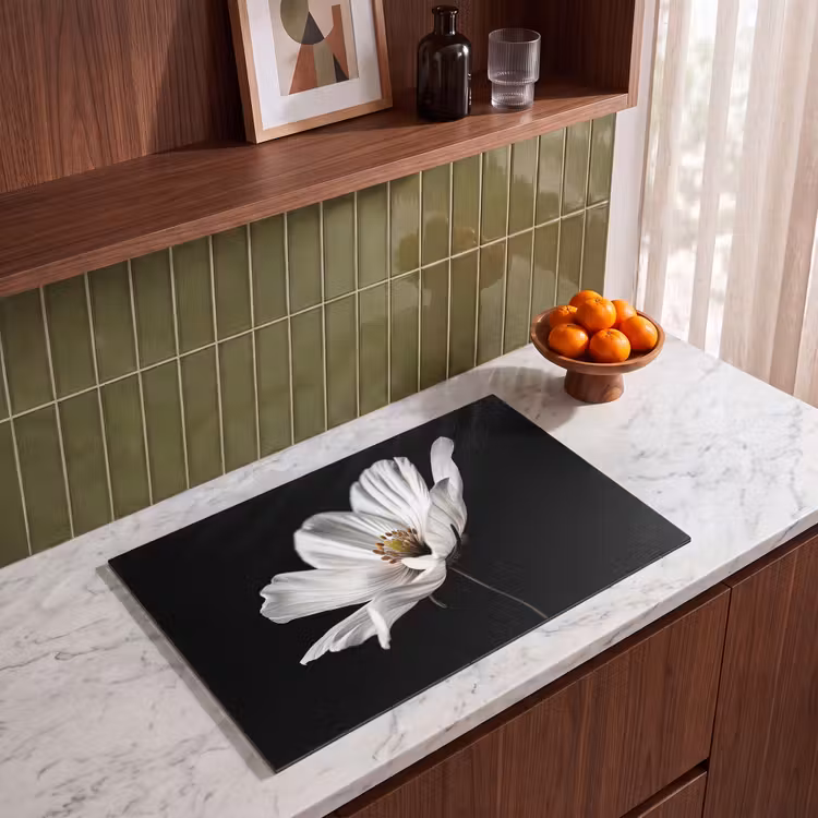Inductie beschermer - Bloem - Zwart - Wit — 4